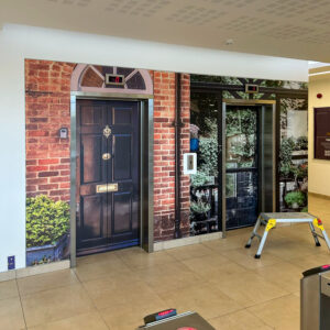Cover walls, doors and elevators